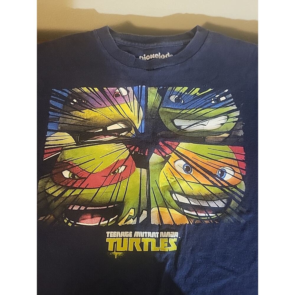 TMNT Teenage Mutant‎ Ninja Turtles Boys Blue Short Sleeve T Shirt Sz L 10 12